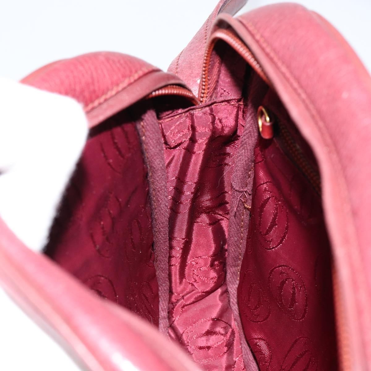 cartier Tasseled Must de Cartier Crossbody Bag Leather, BURGUNDY, LEATHER, Shoulder bag