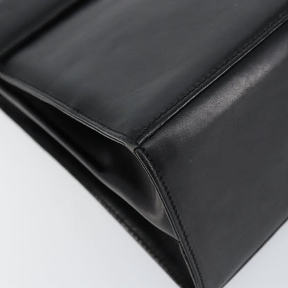 Salvatore Ferragamo Gancini Convertible Top Handle Bag Leather, BLACK, LEATHER, Handbag