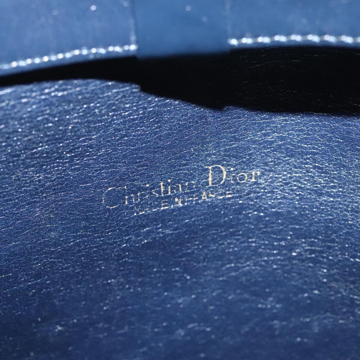 Christian Dior Vintage Trotter Shoulder Bag Canvas, NAVY, CANVAS, Shoulder bag