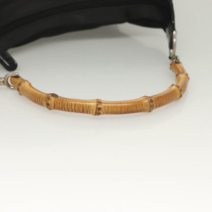 Gucci Vintage Bamboo Shoulder Bag Nylon, BLACK, NYLON, Shoulder bag