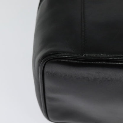 Salvatore Ferragamo Vintage Gancini Pochette Leather, BLACK, LEATHER, Handbag