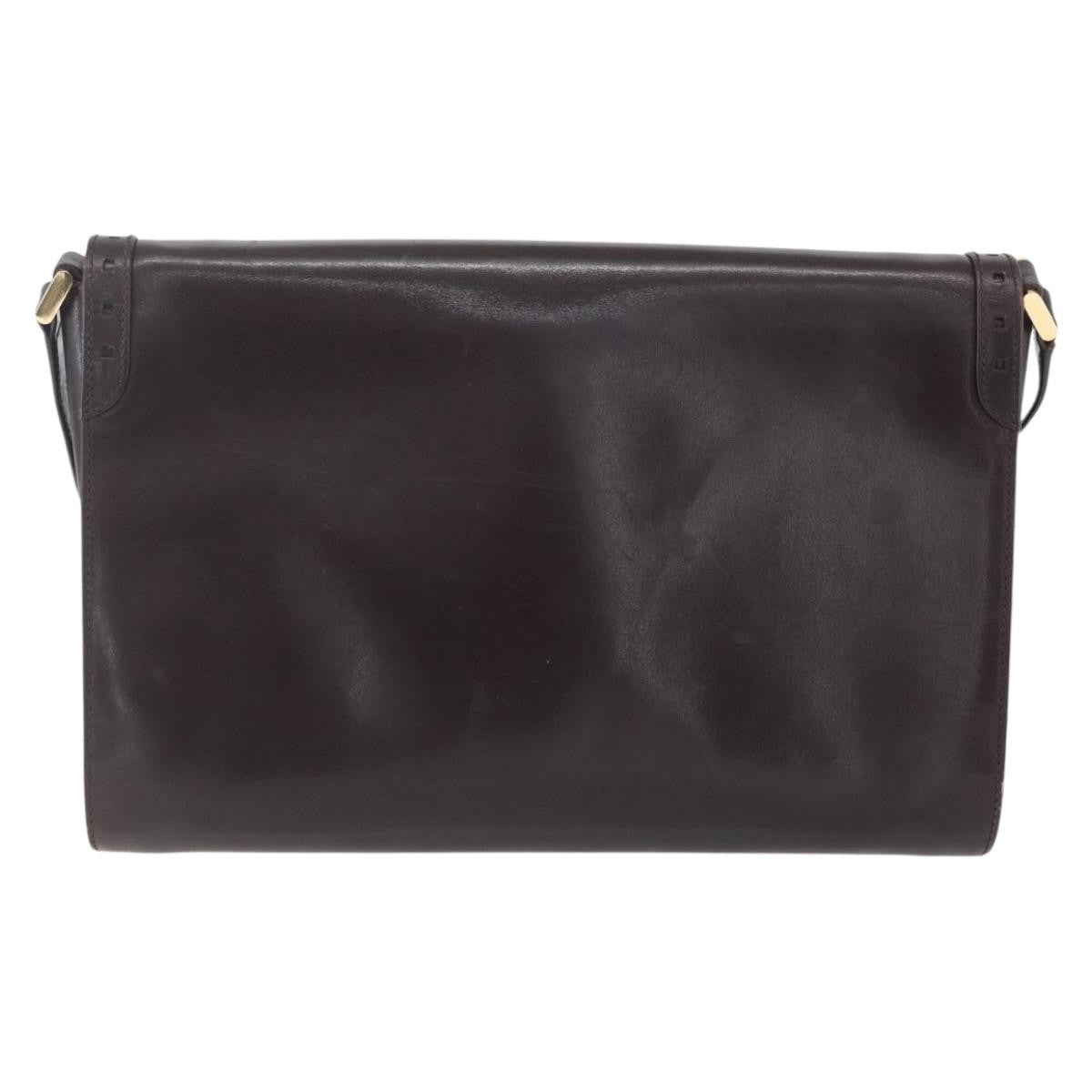 Gucci Vintage Shoulder Bag Leather, BROWN, LEATHER, Shoulder bag