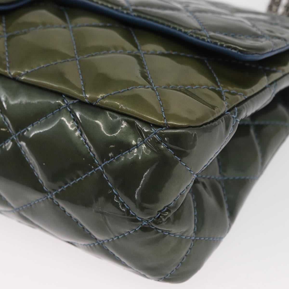 Chanel Reissue 2.55 Flap Bag Quilted Patent, GREEN, PATENT_LEATHER, Shoulder bag