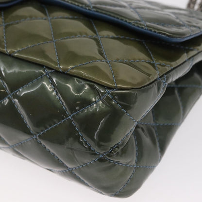 Chanel Reissue 2.55 Flap Bag Quilted Patent, GREEN, PATENT_LEATHER, Shoulder bag