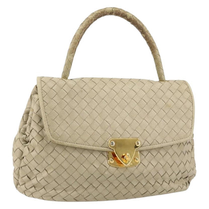 Bottega Veneta Intrecciato Handbag Leather, BEIGE, LEATHER, Handbag