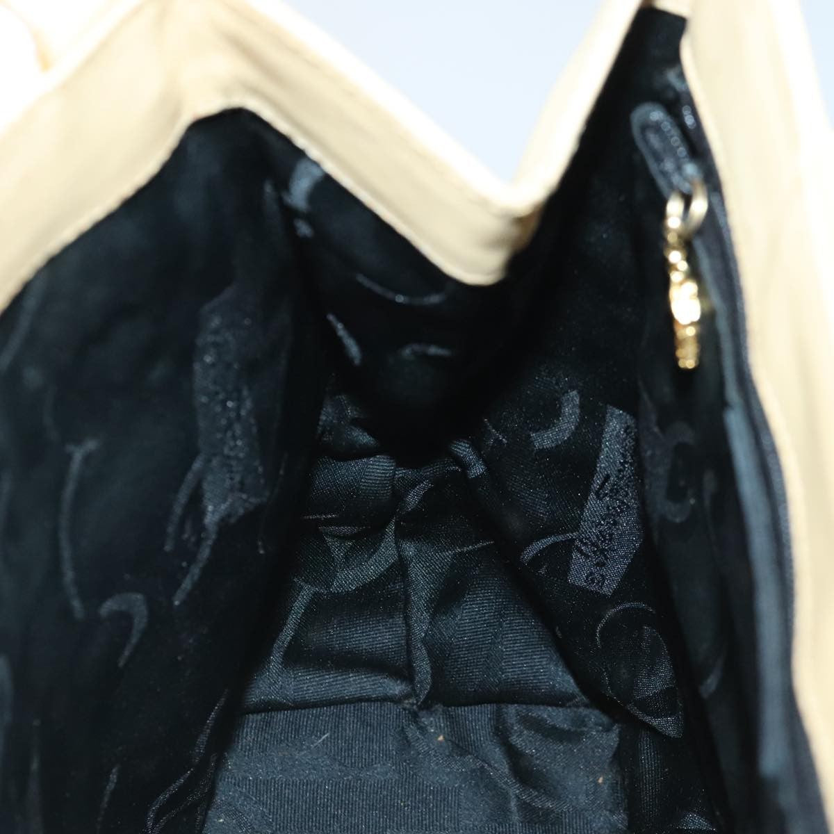 Salvatore Ferragamo Vintage Shoulder Bag Leather, BEIGE, LEATHER, Shoulder bag