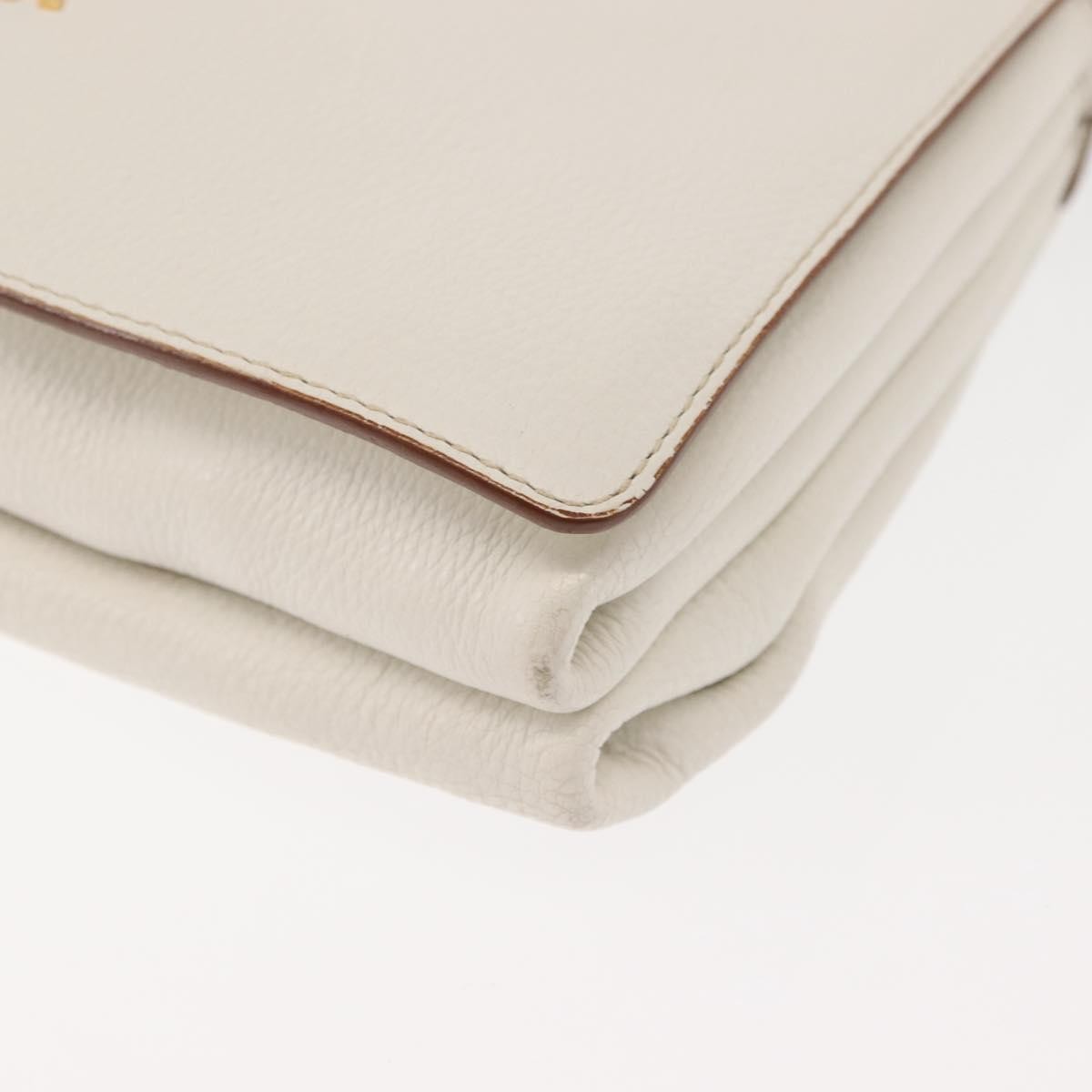 Prada Flap Crossbody Bag Vitello Daino, WHITE, LEATHER, Shoulder bag