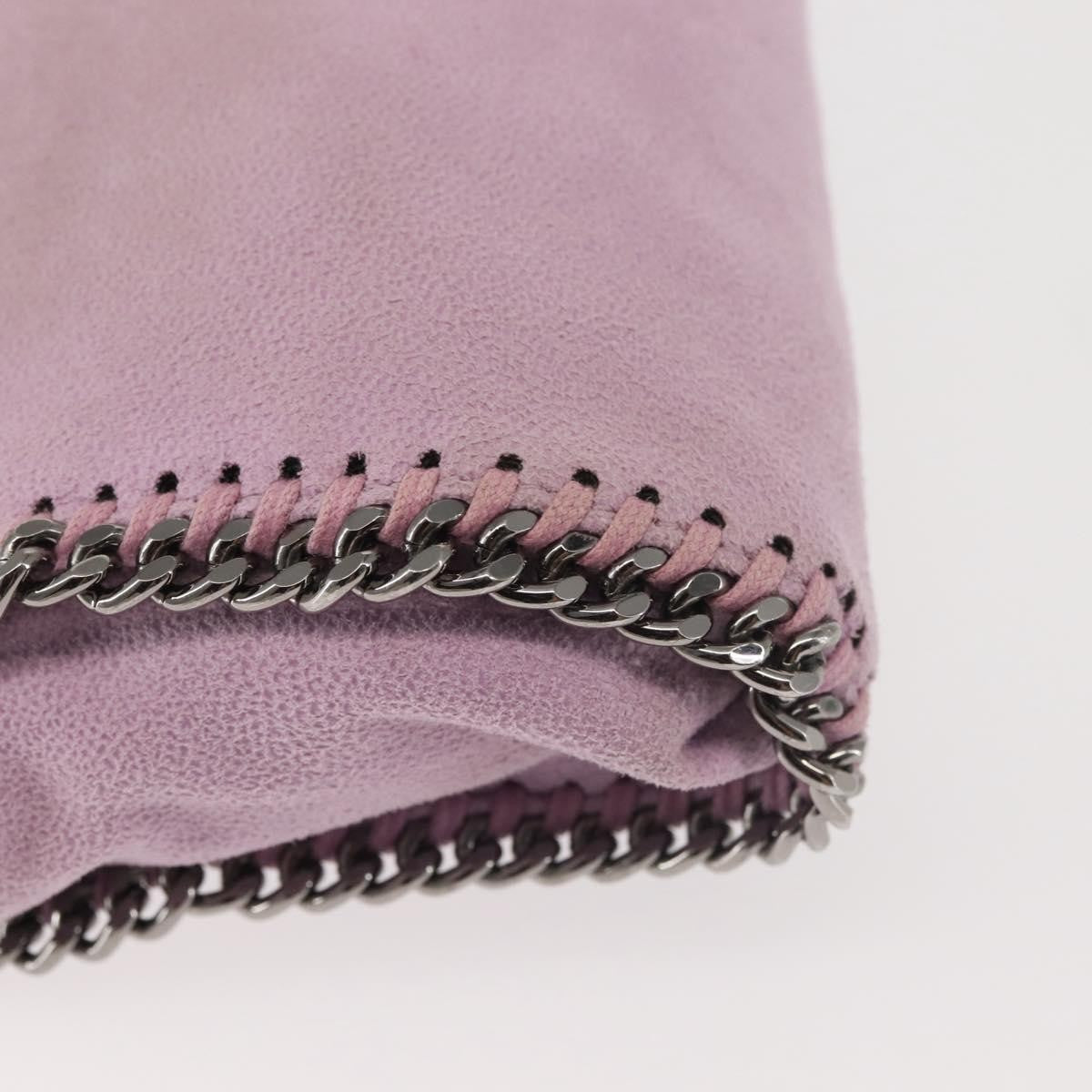 Stella McCartney Falabella Fold Over Crossbody Bag Suede, PINK, SUEDE, Crossbody bag