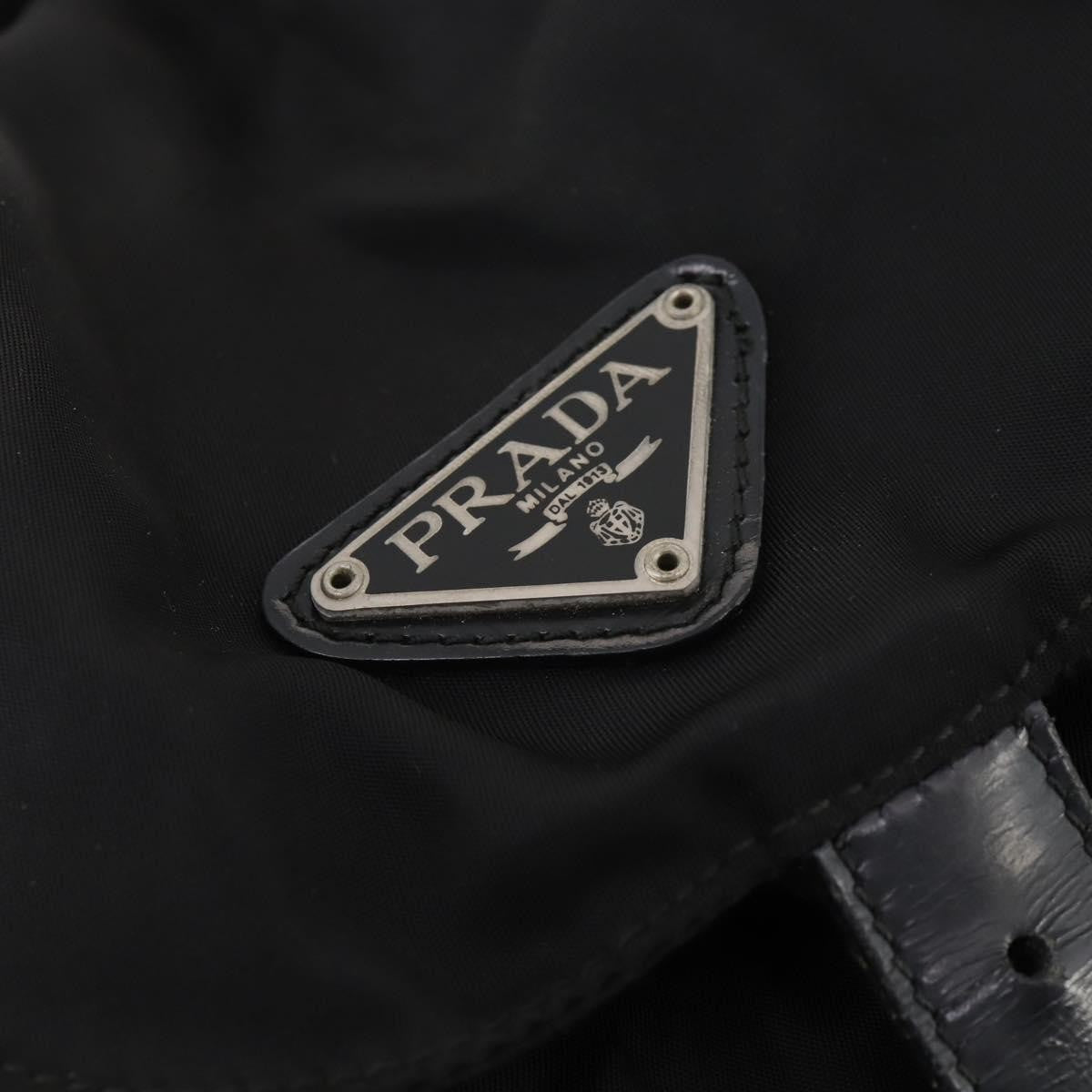 Prada Logo Backpack Tessuto, BLACK, NYLON, Backpack