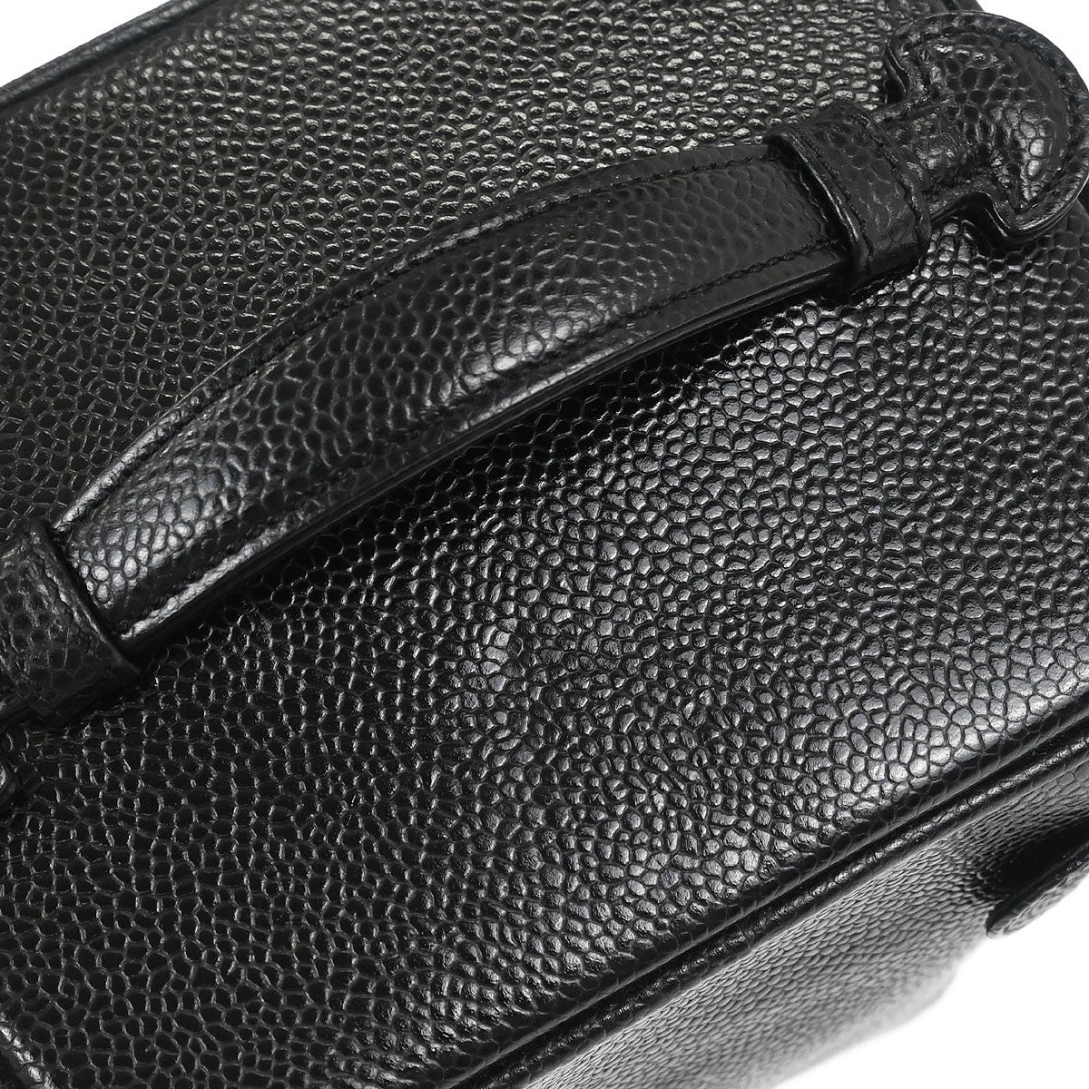 Chanel Vintage Timeless Cosmetic Case Caviar, BLACK, LEATHER, Clutche & pouche