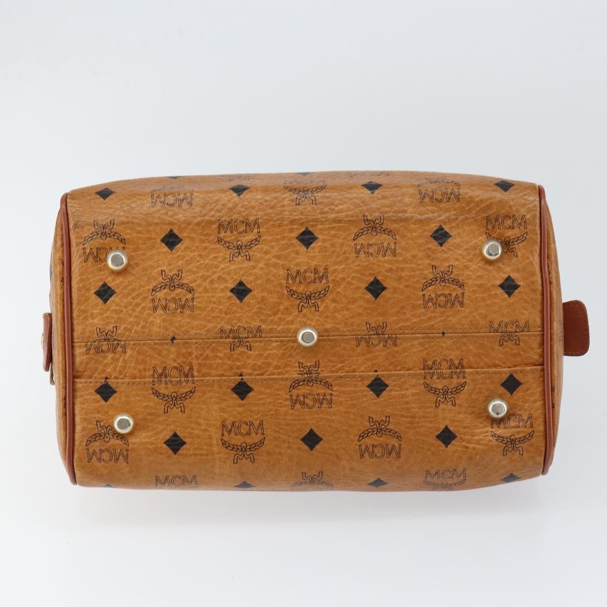 MCM Visetos logogramme Handbag Canvas and Leather, BROWN, CANVAS, Handbag