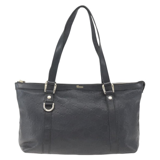Gucci Abbey Zip Tote Guccissima, BLACK, CANVAS, Tote bag