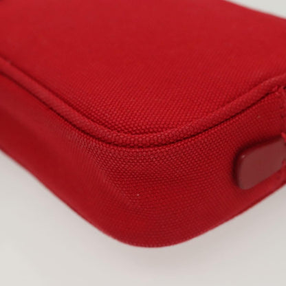 Prada Zip Around Toiletry Bag Canvas, RED, CANVAS, Clutche & pouche
