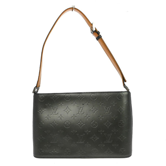 Louis Vuitton Mat Allston Handbag Monogram Vernis, Black, Leather, Shoulder Bag