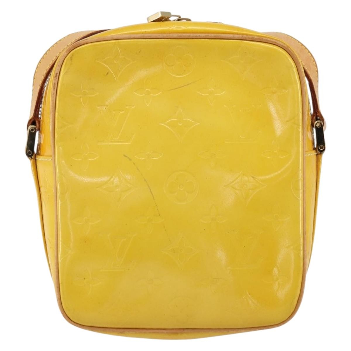 Louis Vuitton Wooster Handbag Monogram Vernis, YELLOW, PATENT_LEATHER, Shoulder bag