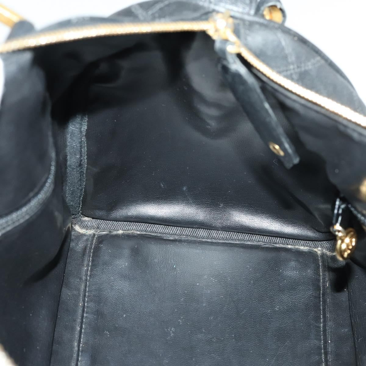 Chanel Vintage Diamond Stitch Boston Bag Quilted Lambskin, BLACK, LEATHER, Travel bag