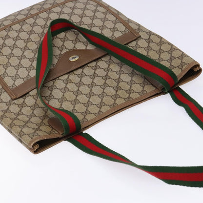 Gucci Ophidia Front Pocket Shopper Tote GG Coated Canvas, Beige, Canvas, Tote Bag