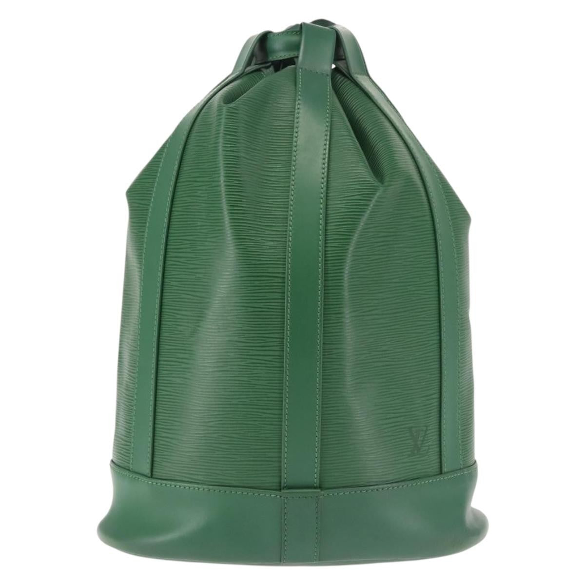 Louis Vuitton Randonnee Backpack Epi Leather, GREEN, LEATHER, Shoulder bag
