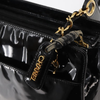 Chanel Vintage Timeless Zip Tote Patent Leather, BLACK, PATENT_LEATHER, Tote bag