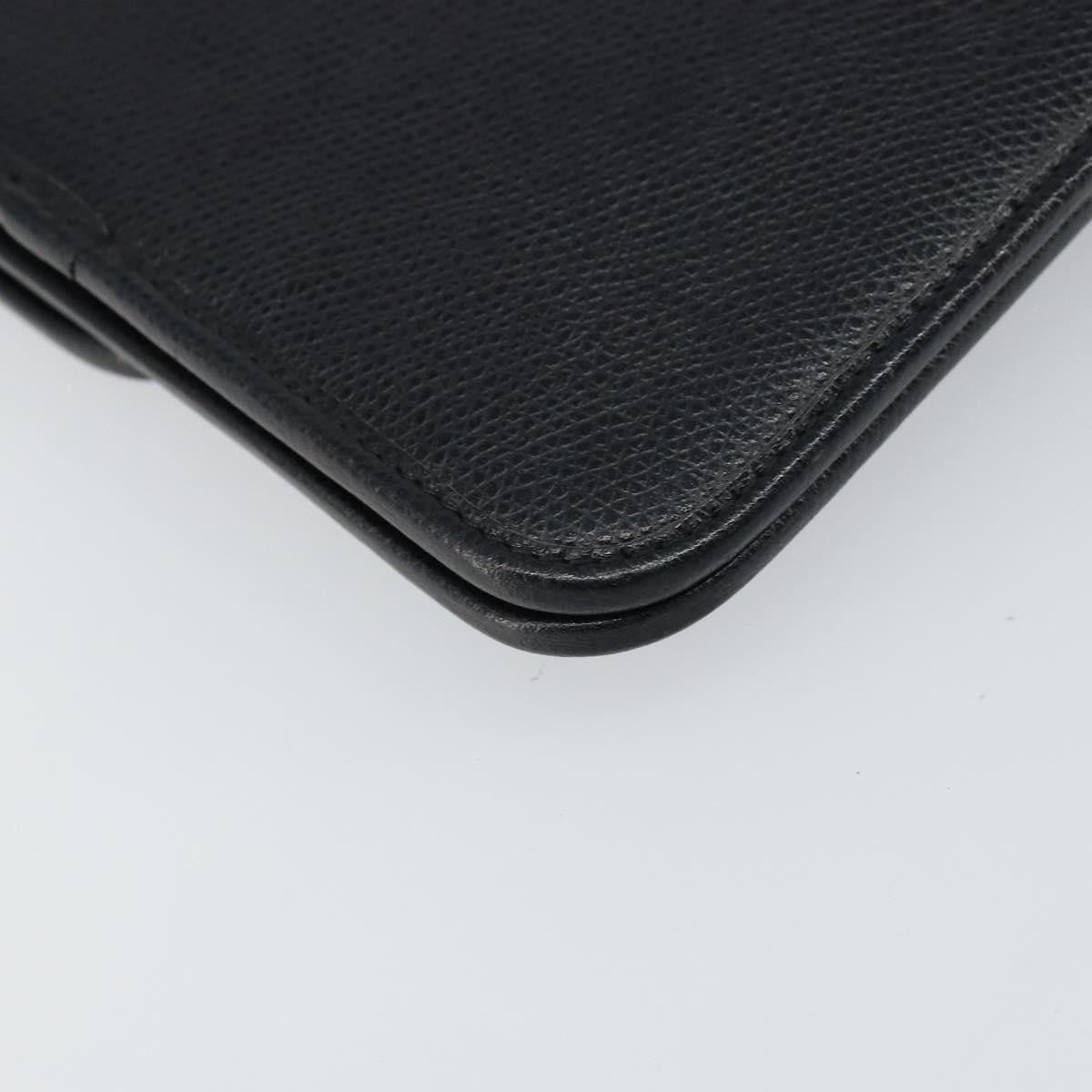 Christian Dior Vintage CD Chain Flap Shoulder Bag Leather, BLACK, LEATHER, Shoulder bag