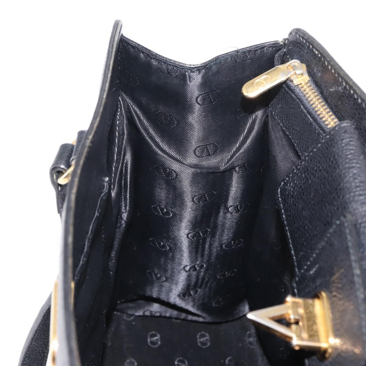 Valentino Garavani Vintage shoulder bag Leather, BLACK, LEATHER, Shoulder bag