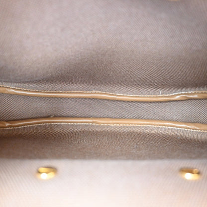 Christian Dior Vintage Honeycomb Shoulder Bag Canvas and Leather, BEIGE, CANVAS, Shoulder bag