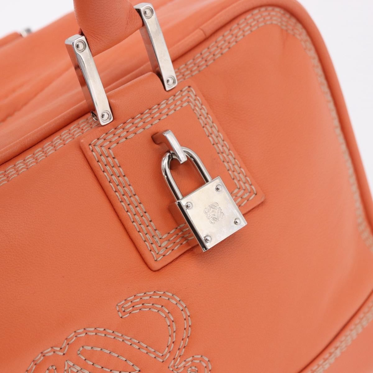 Loewe Anagram handbag Leather, Orange, Leather, Handbag