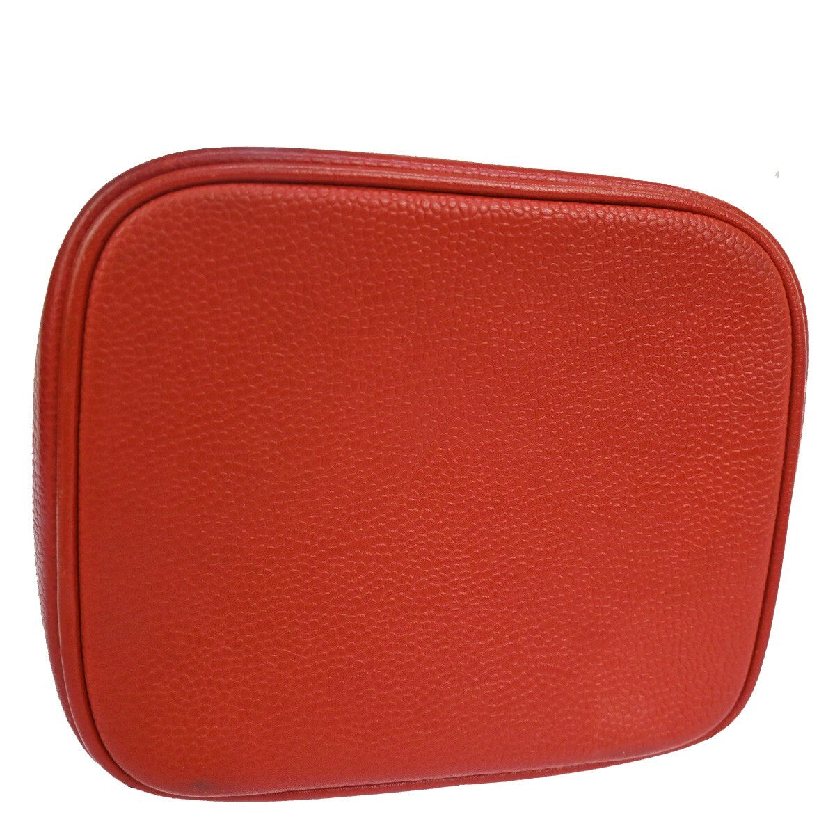 Chanel Vintage Timeless Cosmetic Case Caviar, RED, LEATHER, Handbag