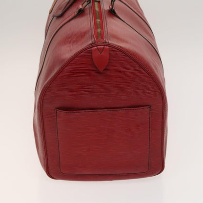 Louis Vuitton Keepall Bag Epi Leather, RED, LEATHER, Travel bag