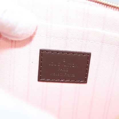 Louis Vuitton Neverfull Pochette Damier, BROWN, CANVAS, Tote bag