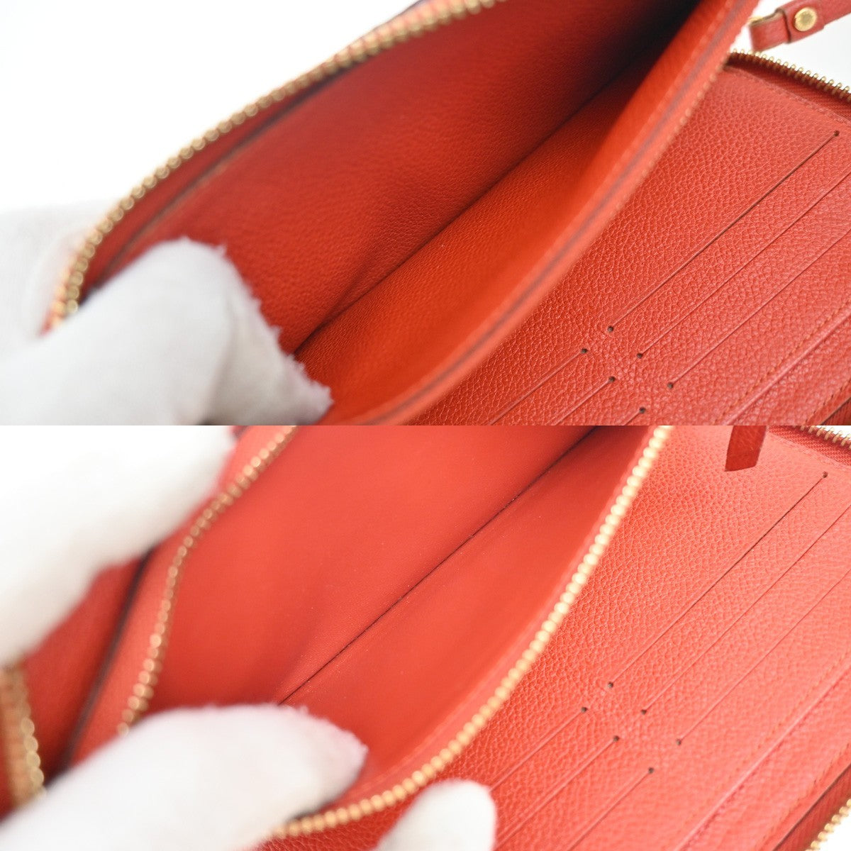 Louis Vuitton Secret Wallet Monogram Empreinte Leather, ORANGE, LEATHER, Wallets