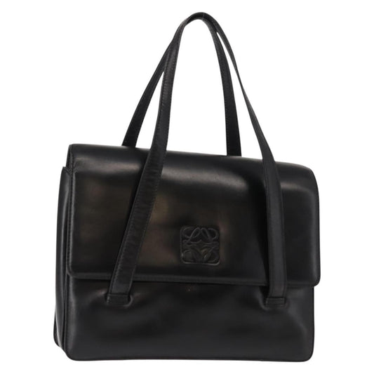 Loewe Anagram handbag Leather, BLACK, LEATHER, Handbag
