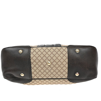 Gucci Vintage Wristlet Clutch Leather, BROWN, CANVAS, Clutche & pouche