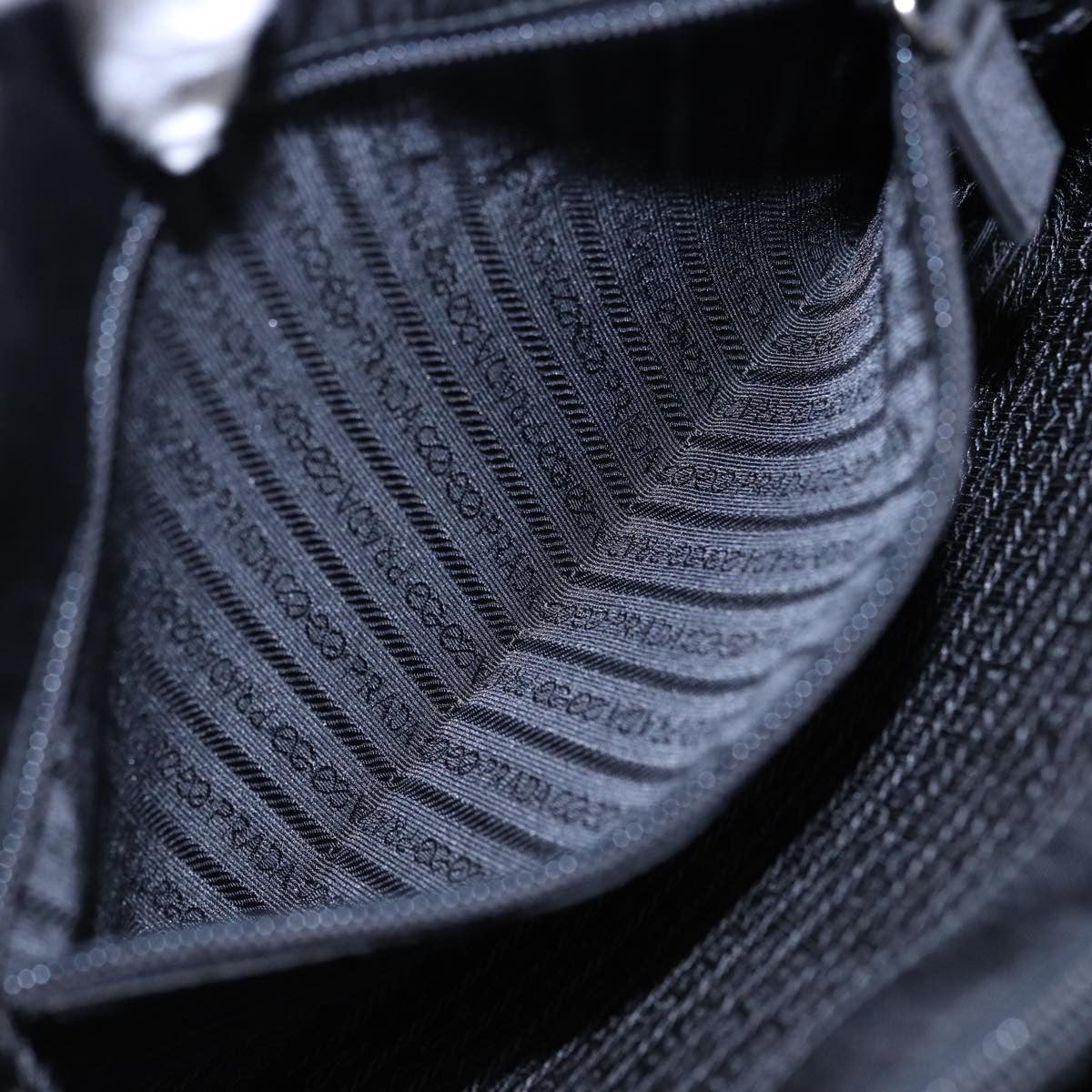 Prada Bowling Shoulder Bag Tessuto, BLACK, NYLON, Shoulder bag