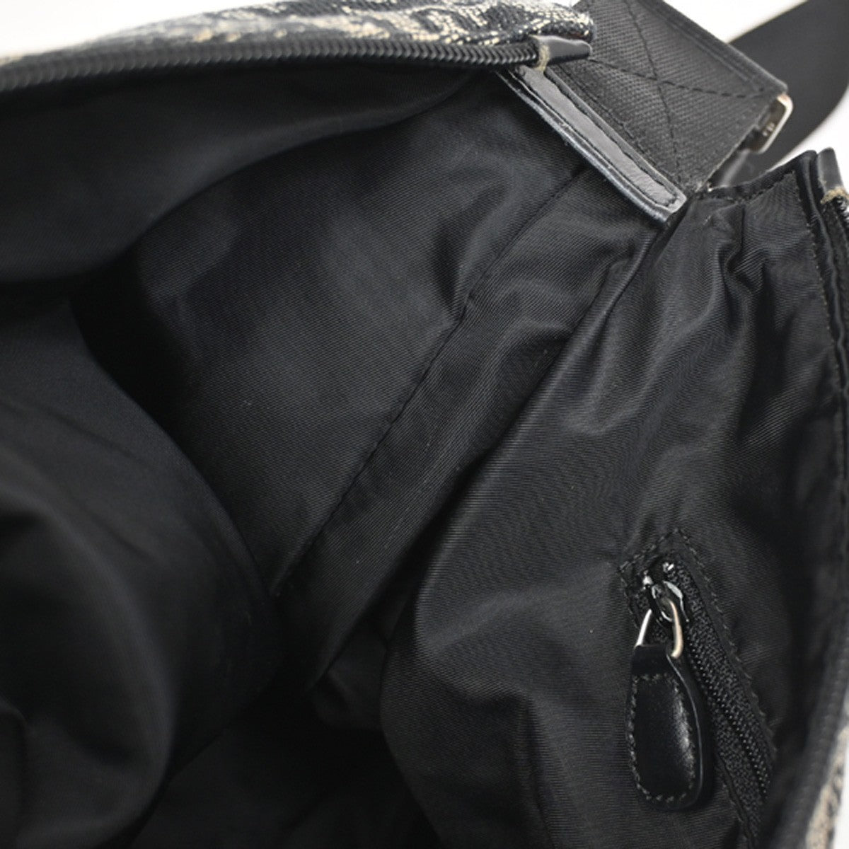 Christian Dior Vintage Trotter Messenger Bag Diorissimo Canvas, BLACK, CANVAS, Shoulder bag