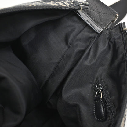 Christian Dior Vintage Trotter Messenger Bag Diorissimo Canvas, BLACK, CANVAS, Shoulder bag