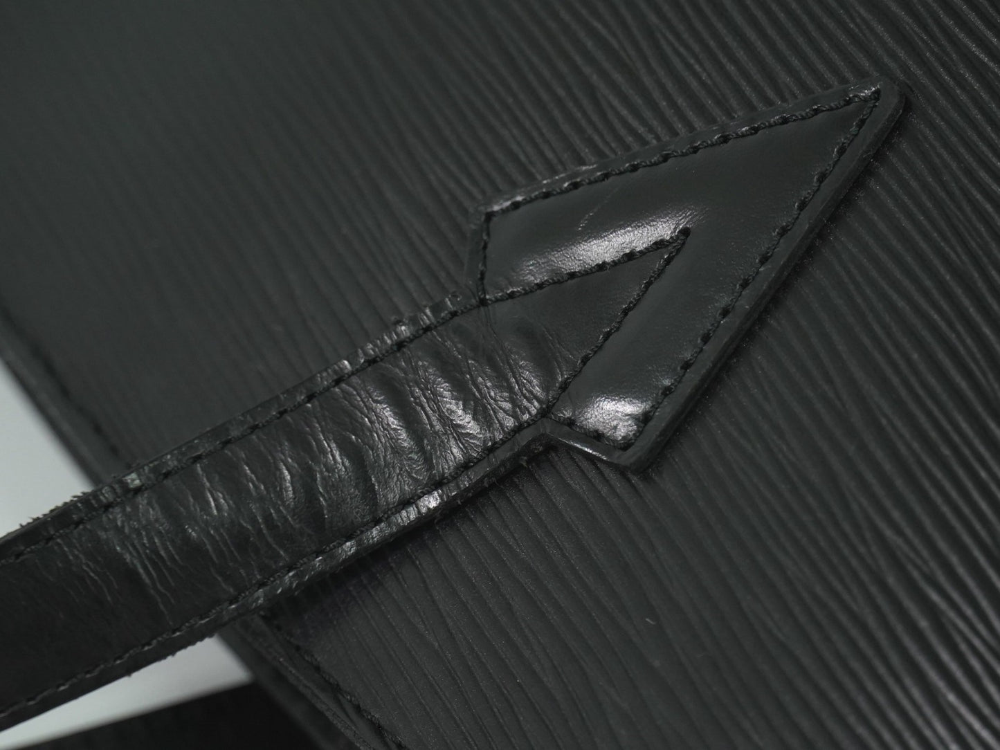 Louis Vuitton Saint Jacques Handbag Epi Leather, BLACK, LEATHER, Tote bag