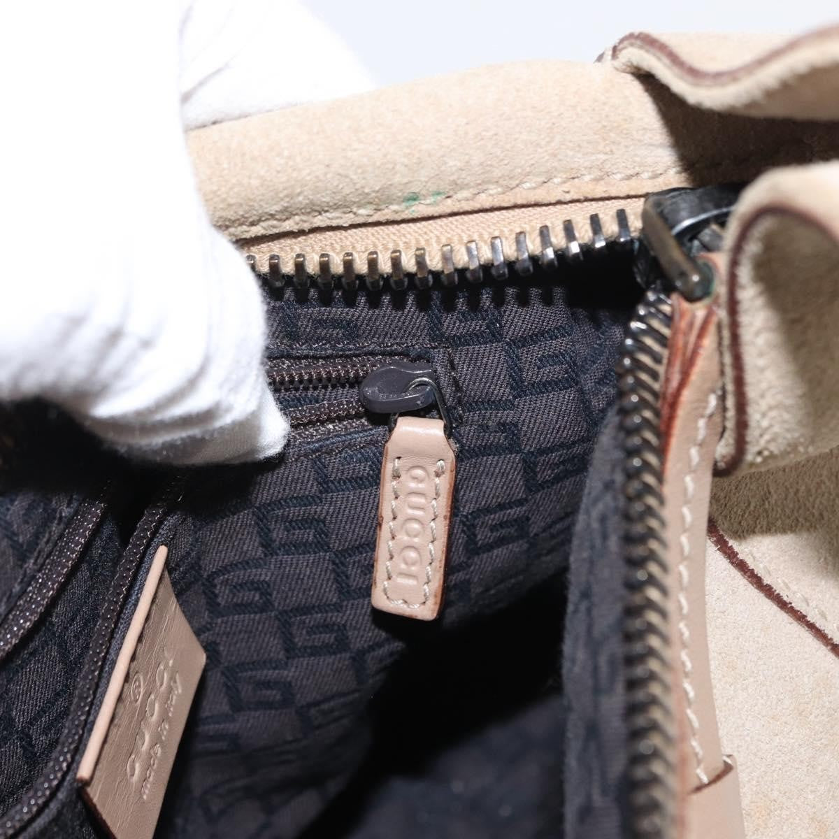 Gucci Vintage Handbag Suede, BEIGE, SUEDE, Handbag