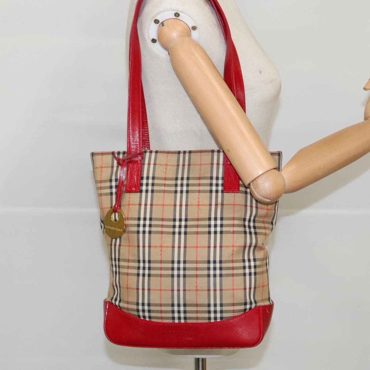 Burberry Nova Check Tote canvas check pattern, BEIGE, CANVAS, Tote bag