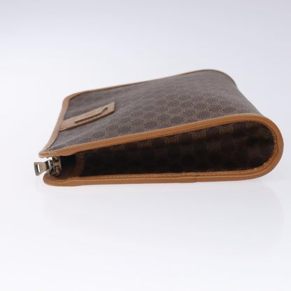 Celine Macadam Pochette Classic, BROWN, LEATHER, Clutche & pouche