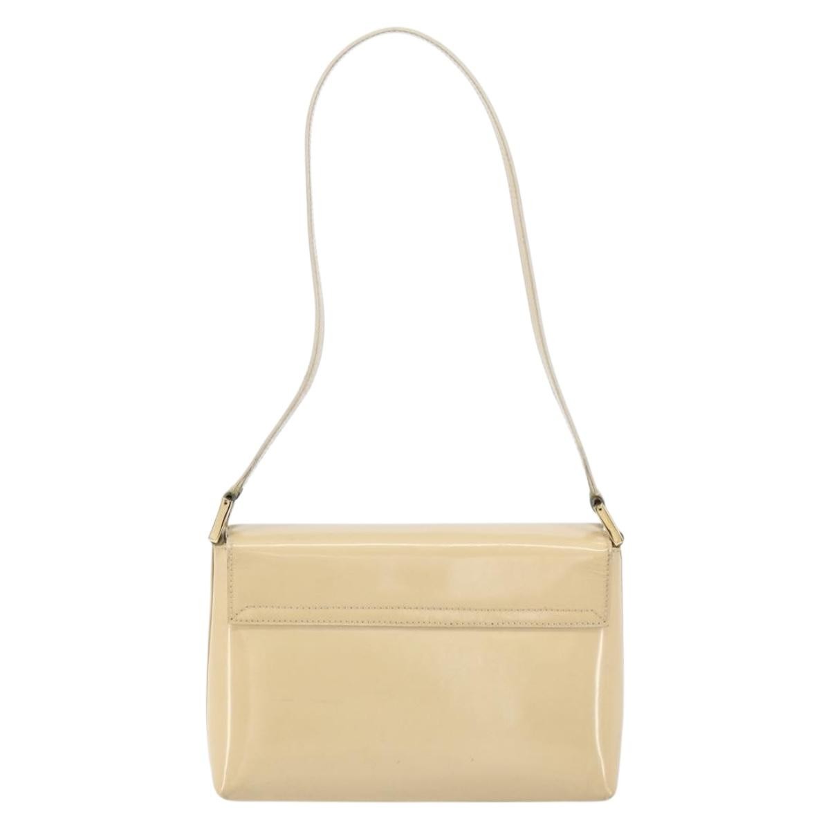 Gucci Vintage Shoulder Bag Patent leather, BEIGE, PATENT_LEATHER, Shoulder bag