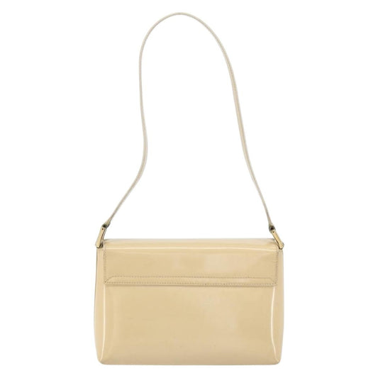 Gucci Vintage Shoulder Bag Patent leather, BEIGE, PATENT_LEATHER, Shoulder bag