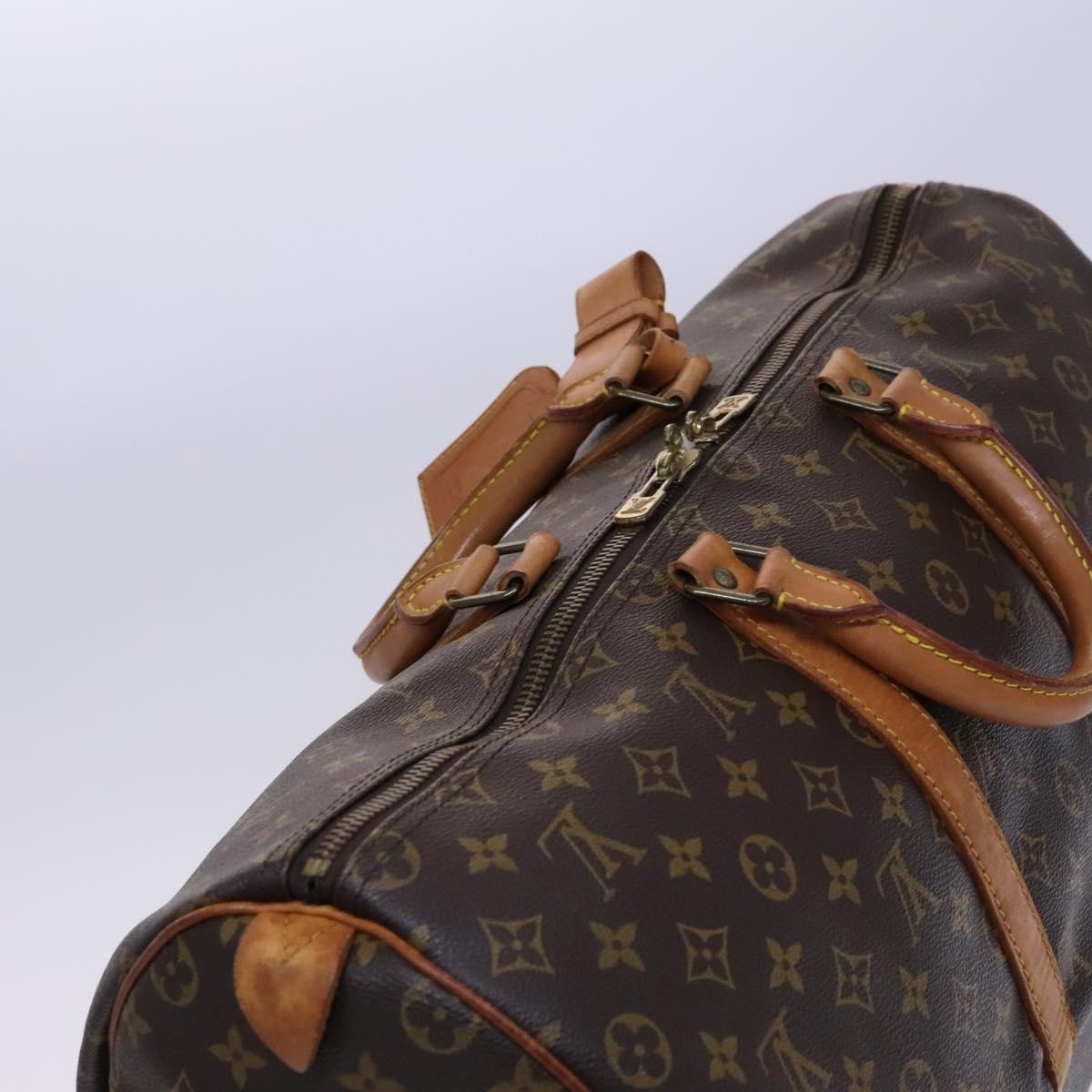 Louis Vuitton Keepall Bag Monogram Canvas, BROWN, CANVAS, Travel bag