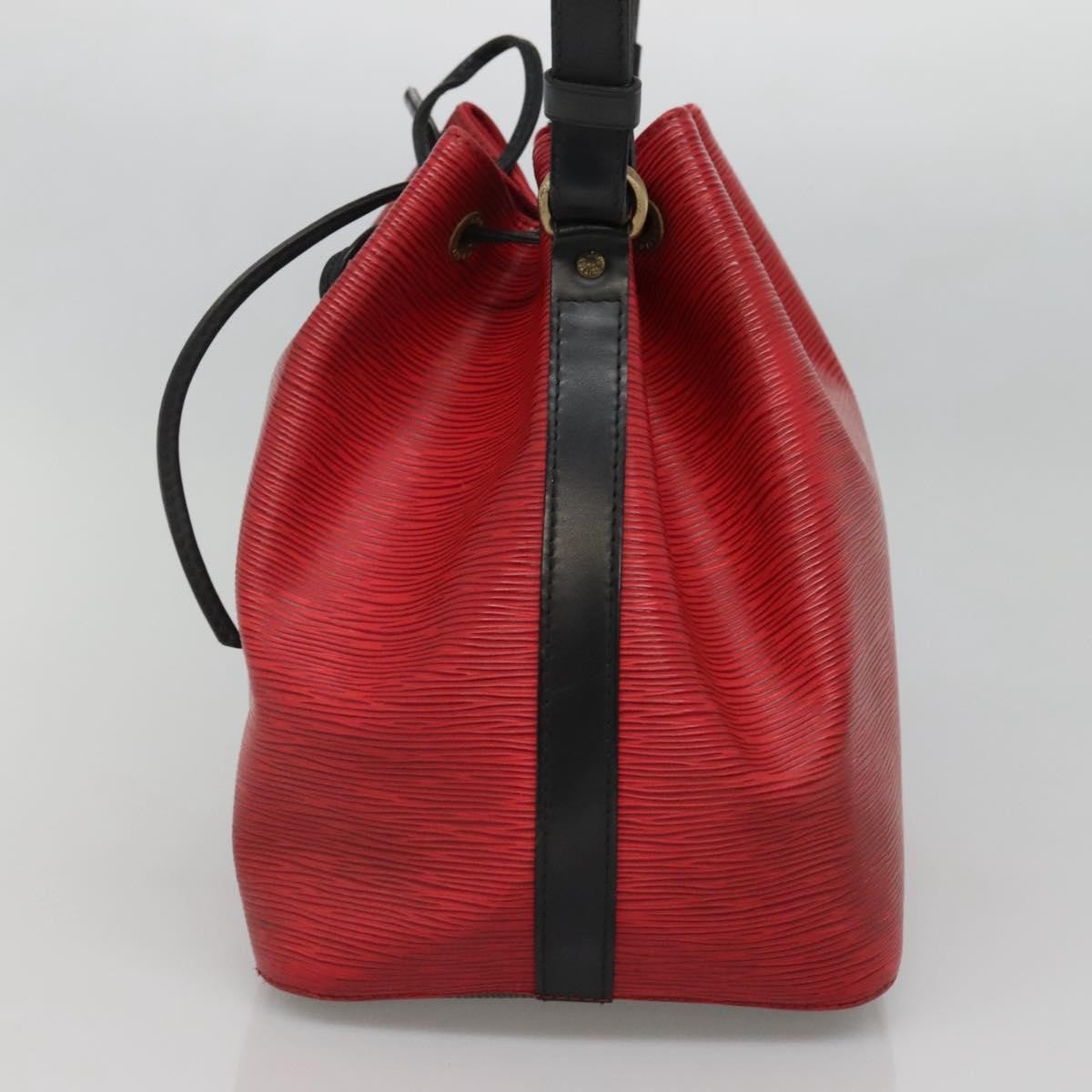Louis Vuitton Petit Noe Handbag Two Tone Epi Leather, RED, LEATHER, Handbag