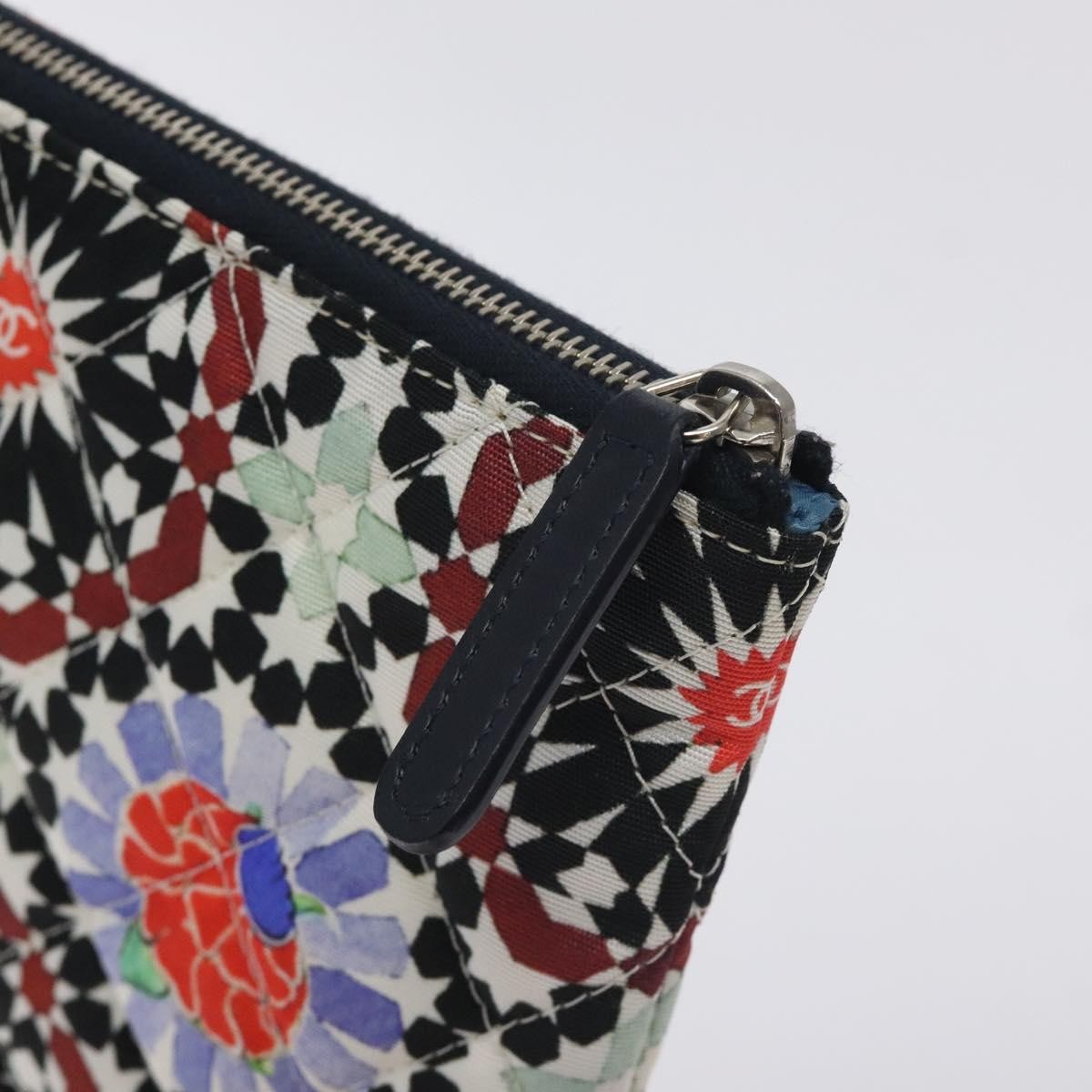 Chanel Dubai O Case Clutch Quilted Printed Nylon, MULTICOLOUR, NYLON, Clutche & pouche