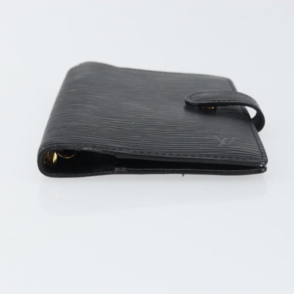 Louis Vuitton Agenda Cover Epi Leather, BLACK, LEATHER, Wallets