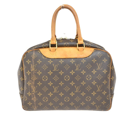 Louis Vuitton Deauville Handbag Monogram Canvas, BROWN, LEATHER, Handbag