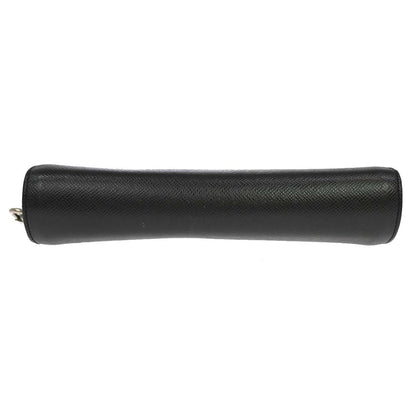 Louis Vuitton Pochette Baikal Clutch Taiga Leather, Black, Leather, Clutch