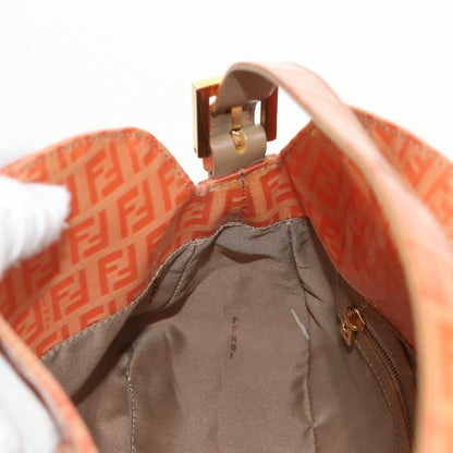 Fendi Mamma baguette Canvas, ORANGE, CANVAS, Shoulder bag
