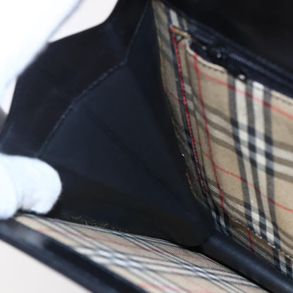 Burberry Vintage Shoulder Bag Leather, BLACK, LEATHER, Shoulder bag